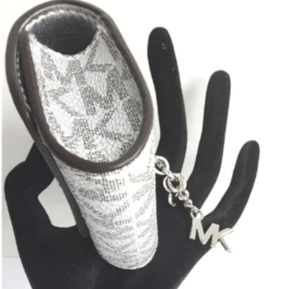 Michael Kors SILVER Bag, Earbuds Keyring, Lipstick Lanyard Necklace BUNDLE NWT! - Picture 7 of 15